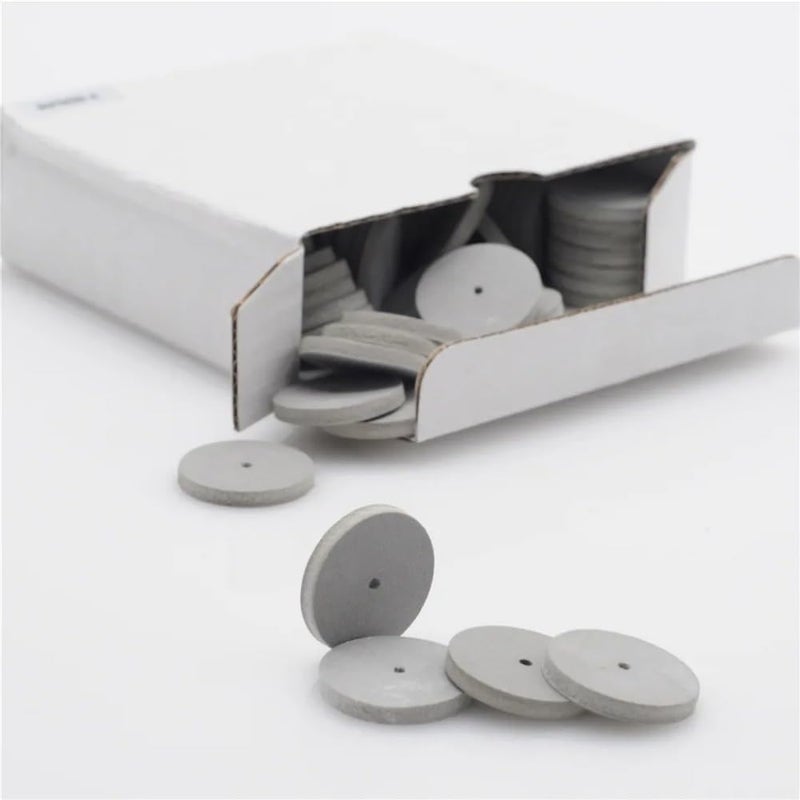 SeeFDENT 100Pcs/Box Dental Silicone Rubber Polishing Grinding Wheels, Rotary Tool Lab Jewelry Polishing Disc Burs 2.35mm Shank Mandrel 4Types (Ultra Fine) - Image 4